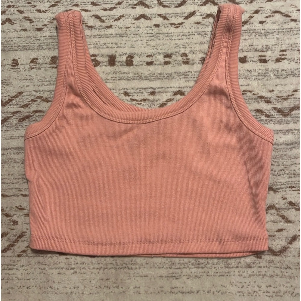 Ribbed Pink Crop Top